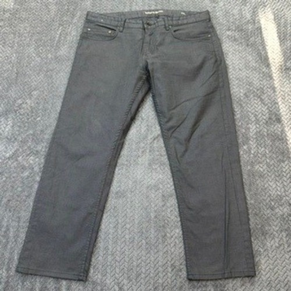 Rodd & Gunn Jeans Mens 36x26 Grey Textured Straight Fit Italian‎ Fabric Stretch